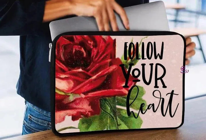 Laptop Sleeve-Canvas- Motivation -Floral - WE PRINT