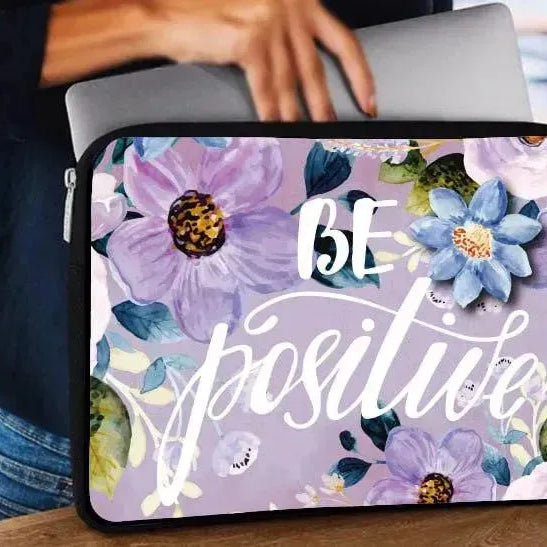 Laptop Sleeve-Canvas- Motivation -Floral - WE PRINT