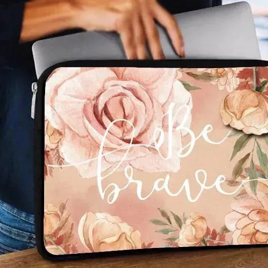 Laptop Sleeve-Canvas- Motivation -Floral - WE PRINT