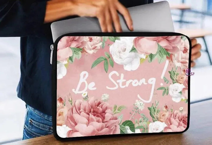 Laptop Sleeve-Canvas- Motivation -Floral - WE PRINT