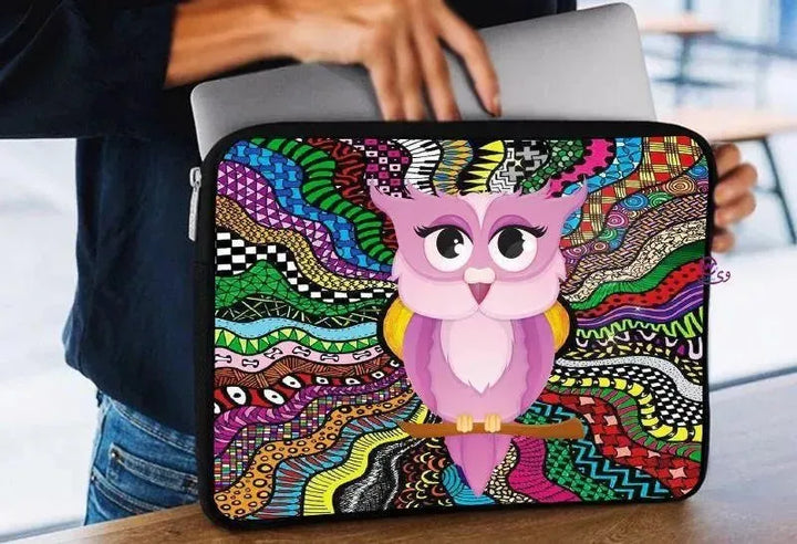 Laptop Sleeve-Canvas- Owl - WE PRINT