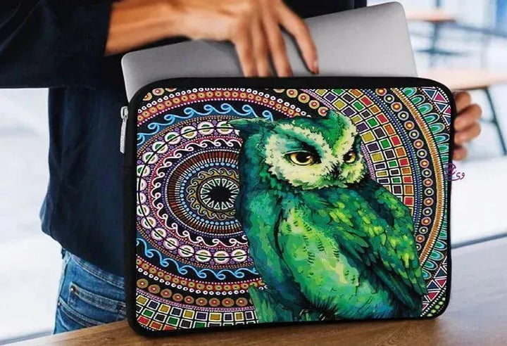 Laptop Sleeve-Canvas- Owl - WE PRINT