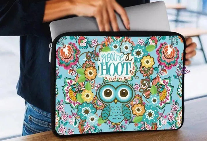 Laptop Sleeve-Canvas- Owl - WE PRINT