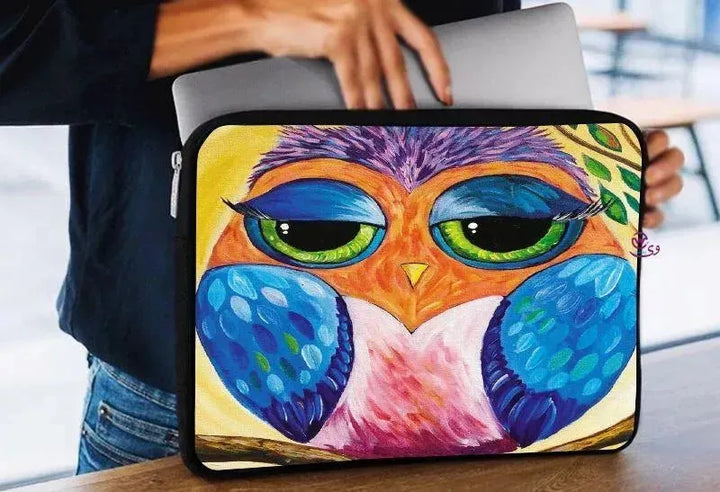 Laptop Sleeve-Canvas- Owl - WE PRINT