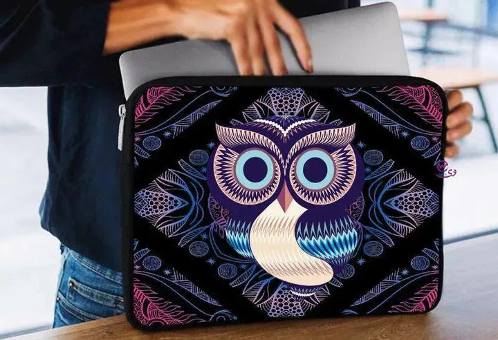 Laptop Sleeve-Canvas- Owl - WE PRINT