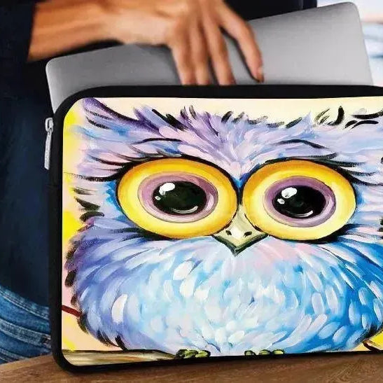Laptop Sleeve-Canvas- Owl - WE PRINT