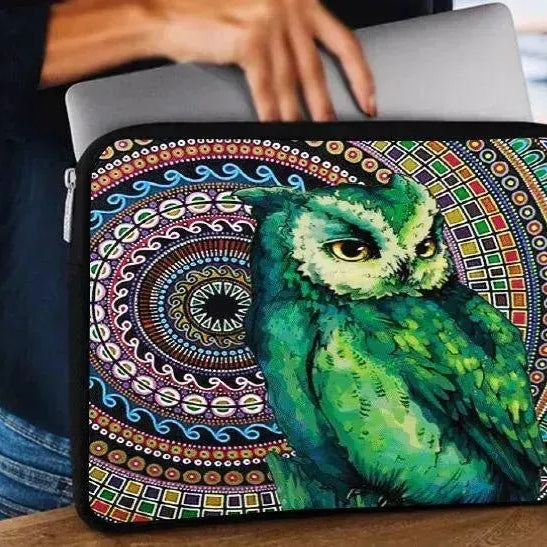 Laptop Sleeve-Canvas- Owl - WE PRINT