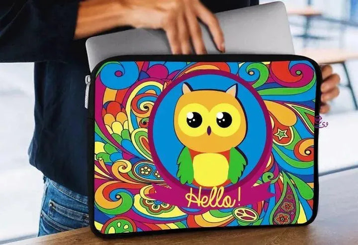 Laptop Sleeve-Canvas- Owl - WE PRINT