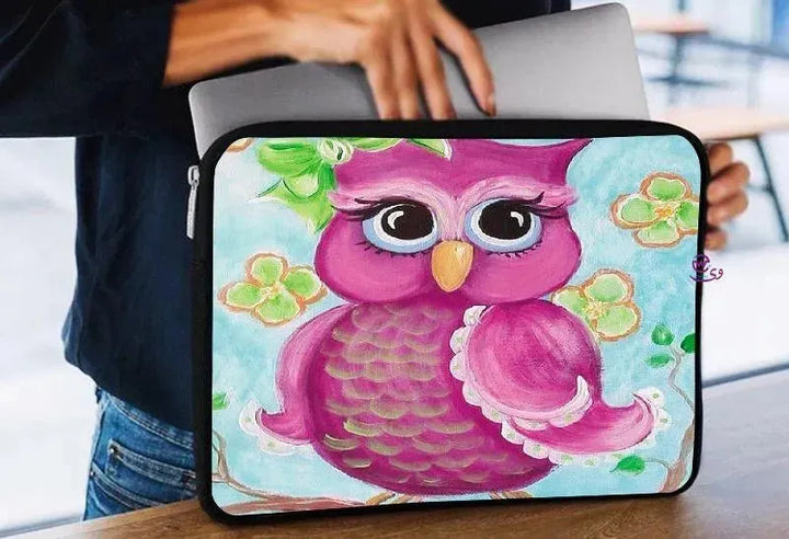 Laptop Sleeve-Canvas- Owl - WE PRINT