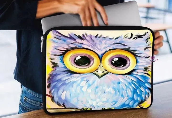 Laptop Sleeve-Canvas- Owl - WE PRINT