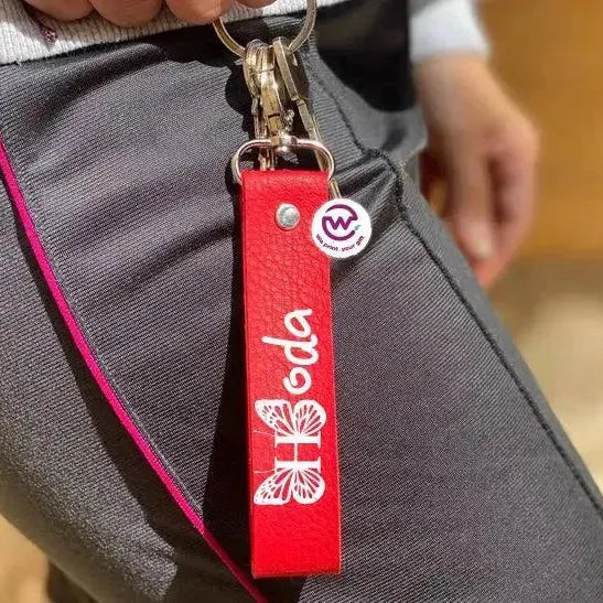 Leather Keychain - Names-B - WE PRINT