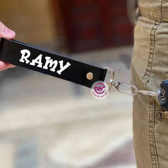 Leather Keychain - Names-D - WE PRINT