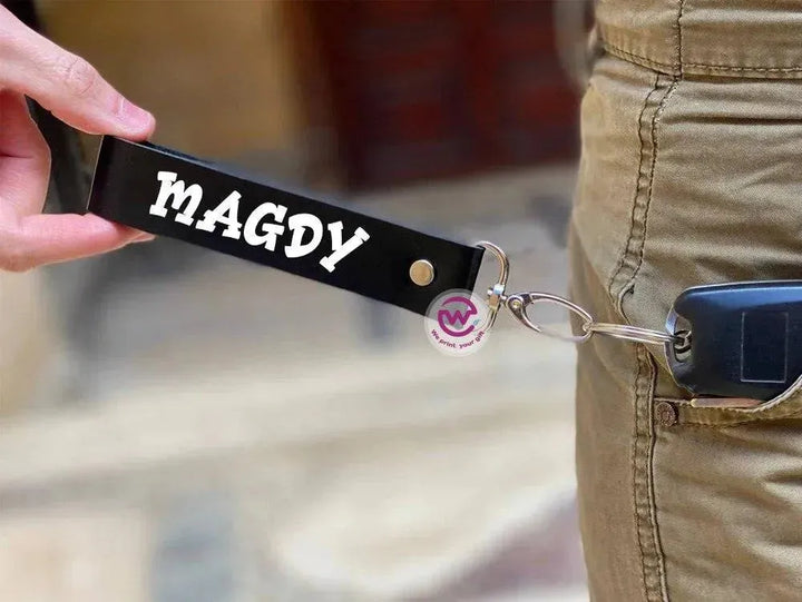 Leather Keychain - Names-D - WE PRINT