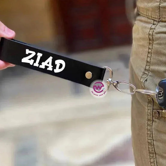 Leather Keychain - Names-D - WE PRINT