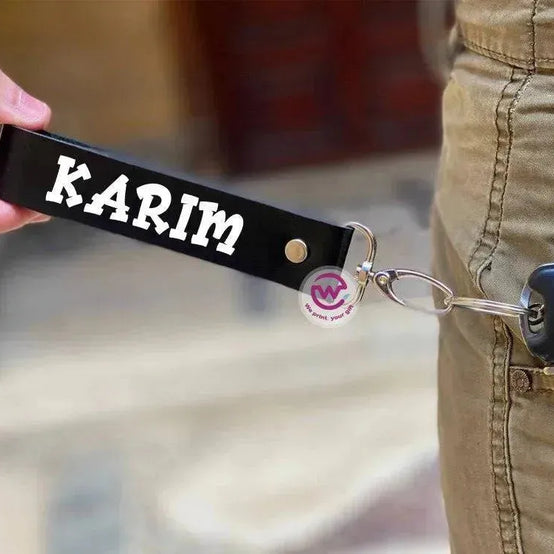 Leather Keychain - Names-D - WE PRINT