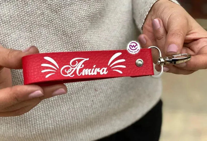 Leather Keychain - Names-E - WE PRINT