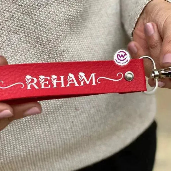 Leather Keychain - Names-E - WE PRINT
