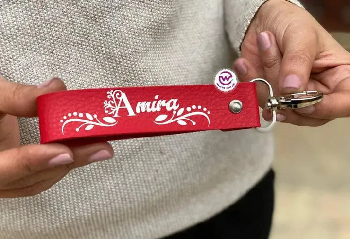 Leather Keychain - Names-E - WE PRINT