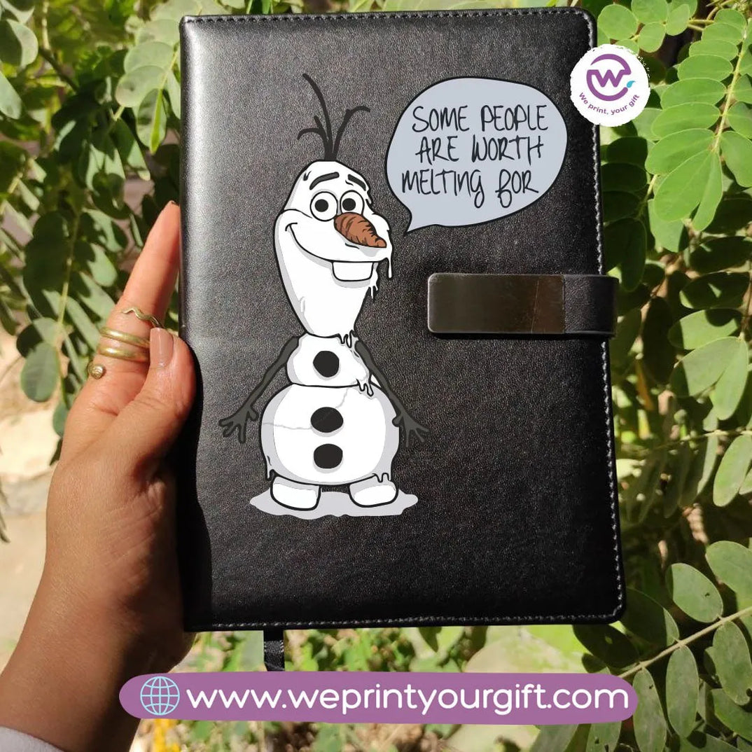 Leather Notebook with Magnetic Clip-Christmas - WE PRINT