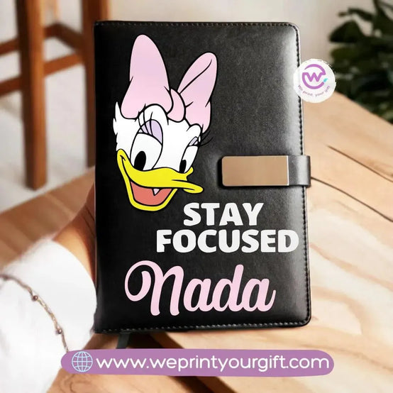 Leather Notebook with magnetic clip- Disney - WE PRINT