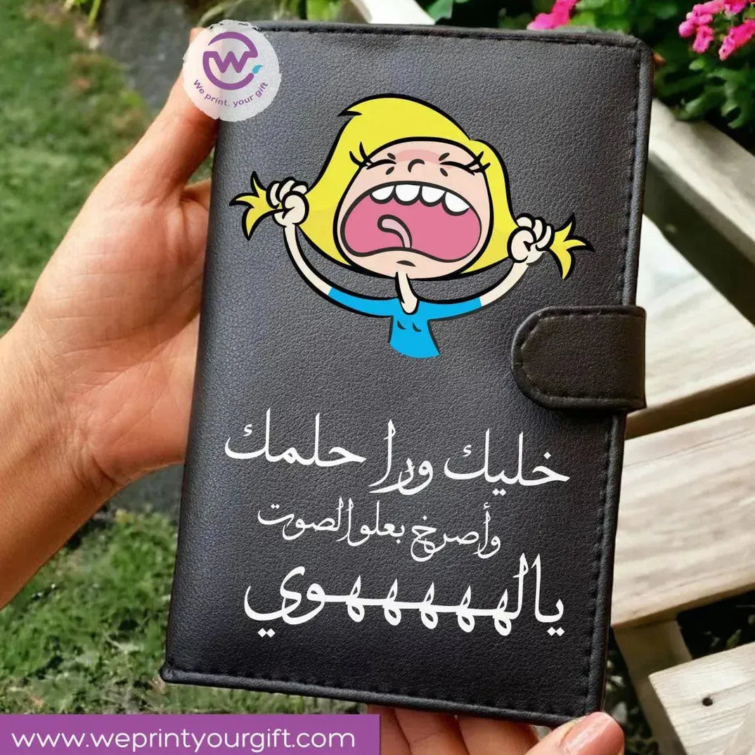 Leather wallet for women - Comics A - WE PRINT