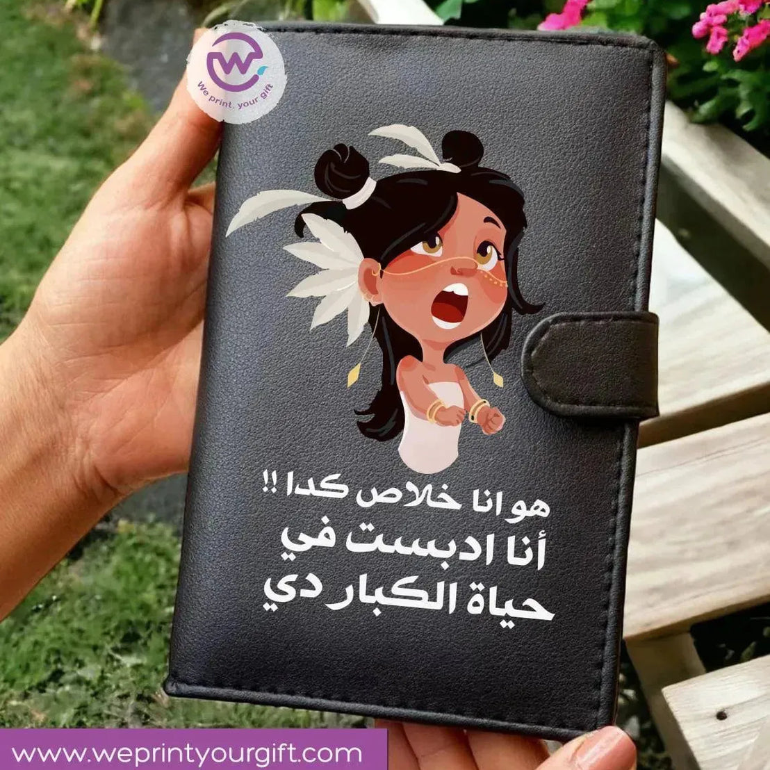 Leather wallet for women - Comics A - WE PRINT