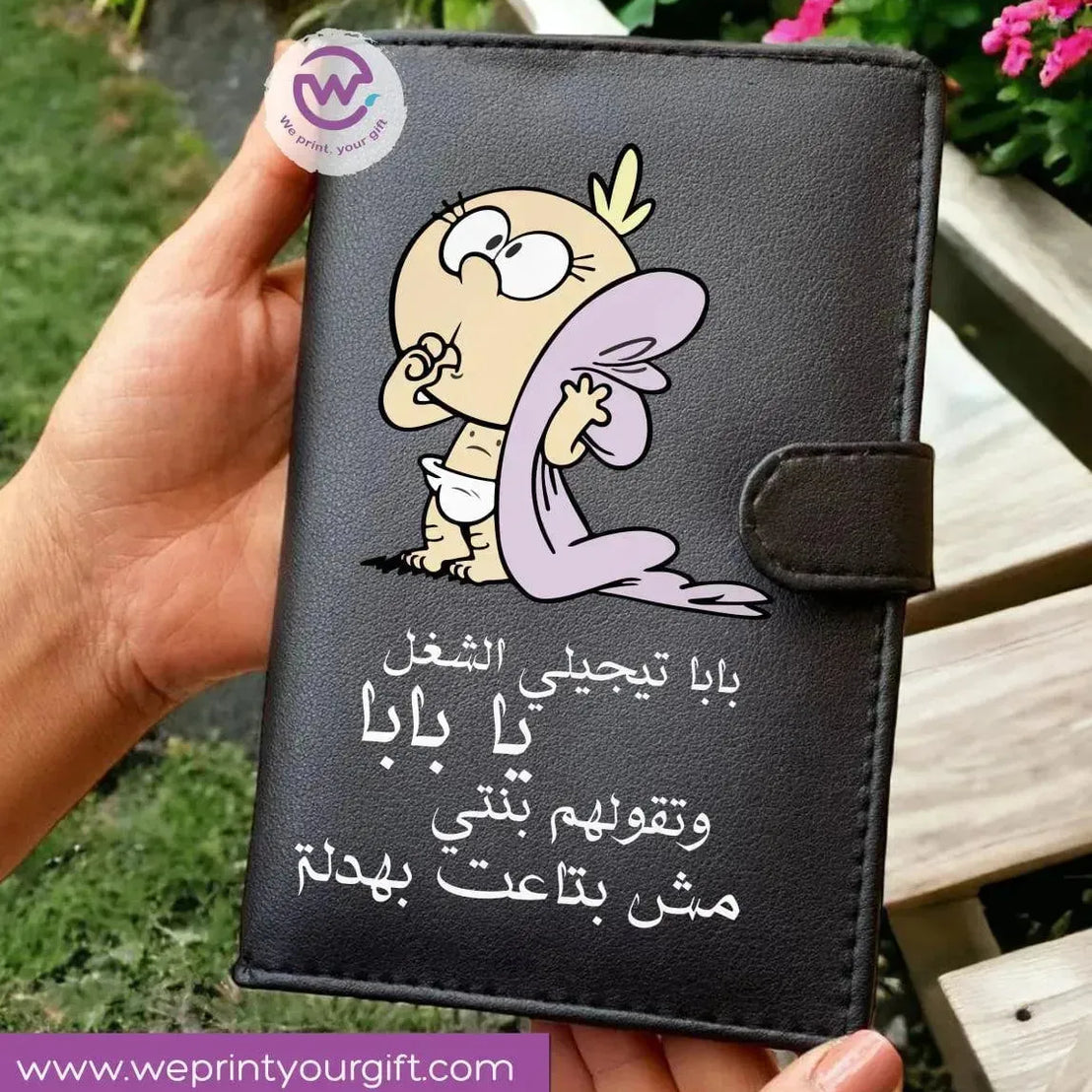 Leather wallet for women - Comics A - WE PRINT