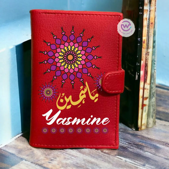 Leather wallet for women- Mandala - WE PRINT