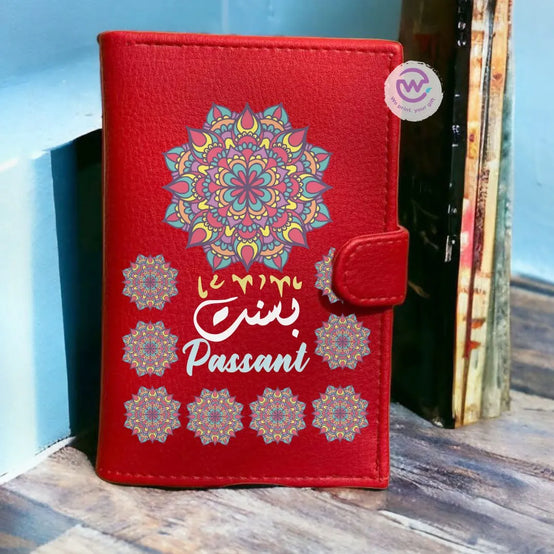 Leather wallet for women- Mandala - WE PRINT