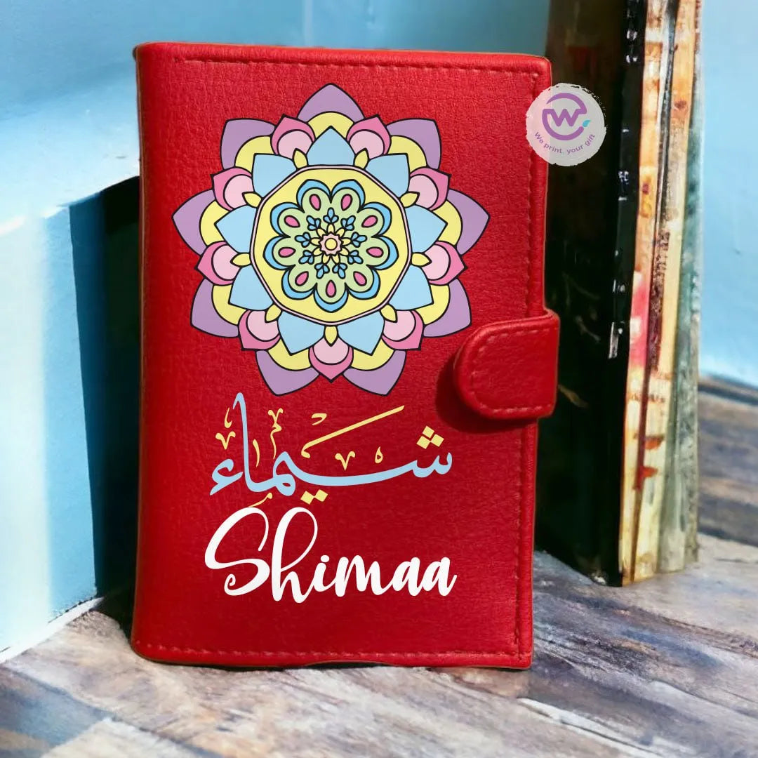 Leather wallet for women- Mandala - WE PRINT