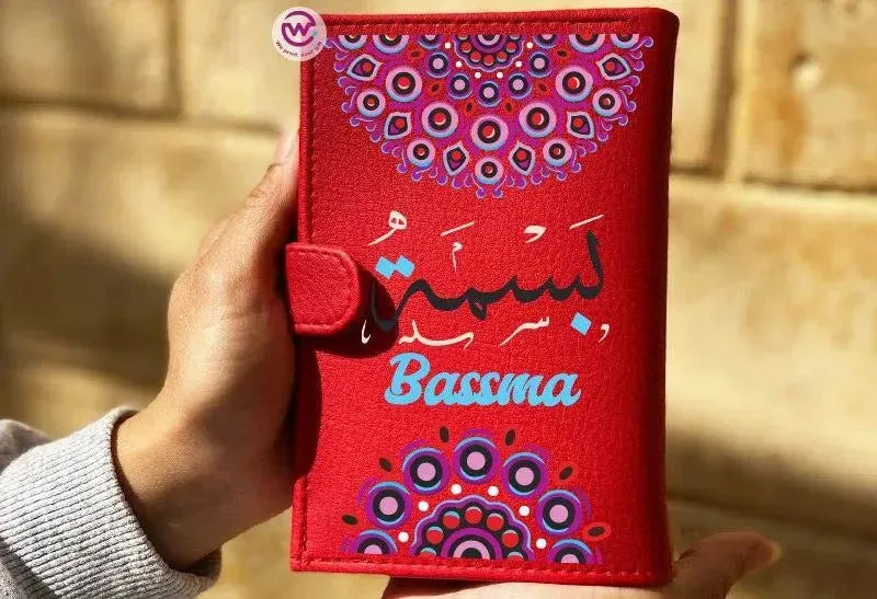 leather wallet for women-Names-A - WE PRINT