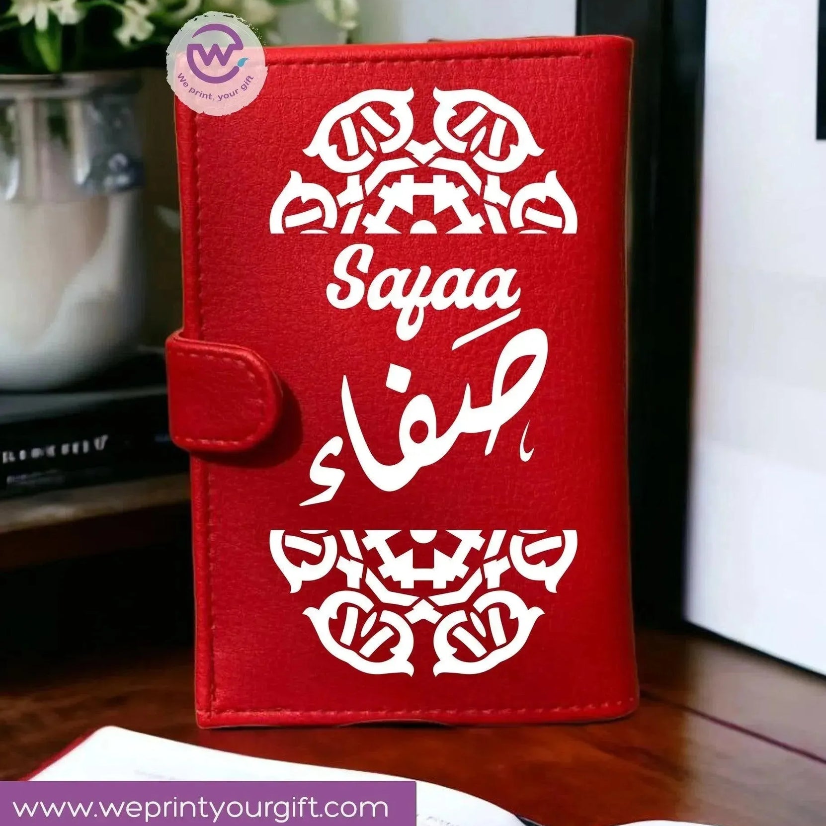 Leather wallet for women -Names-F - WE PRINT