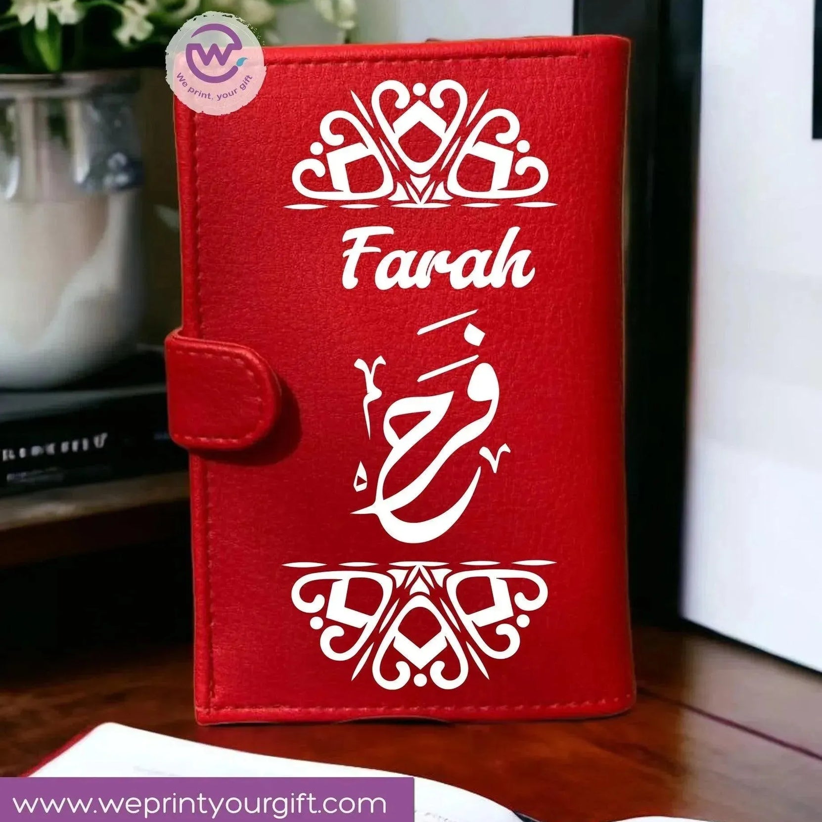 Leather wallet for women -Names-F - WE PRINT