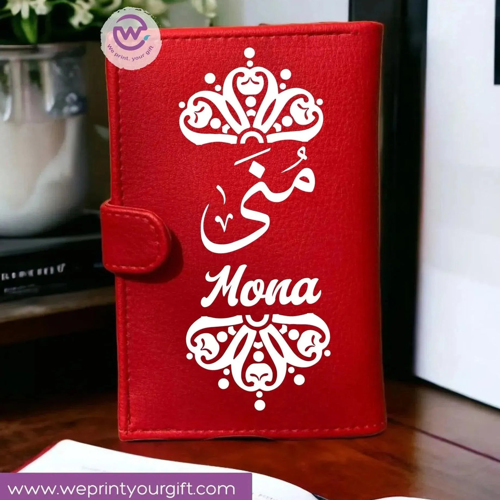 Leather wallet for women -Names-F - WE PRINT