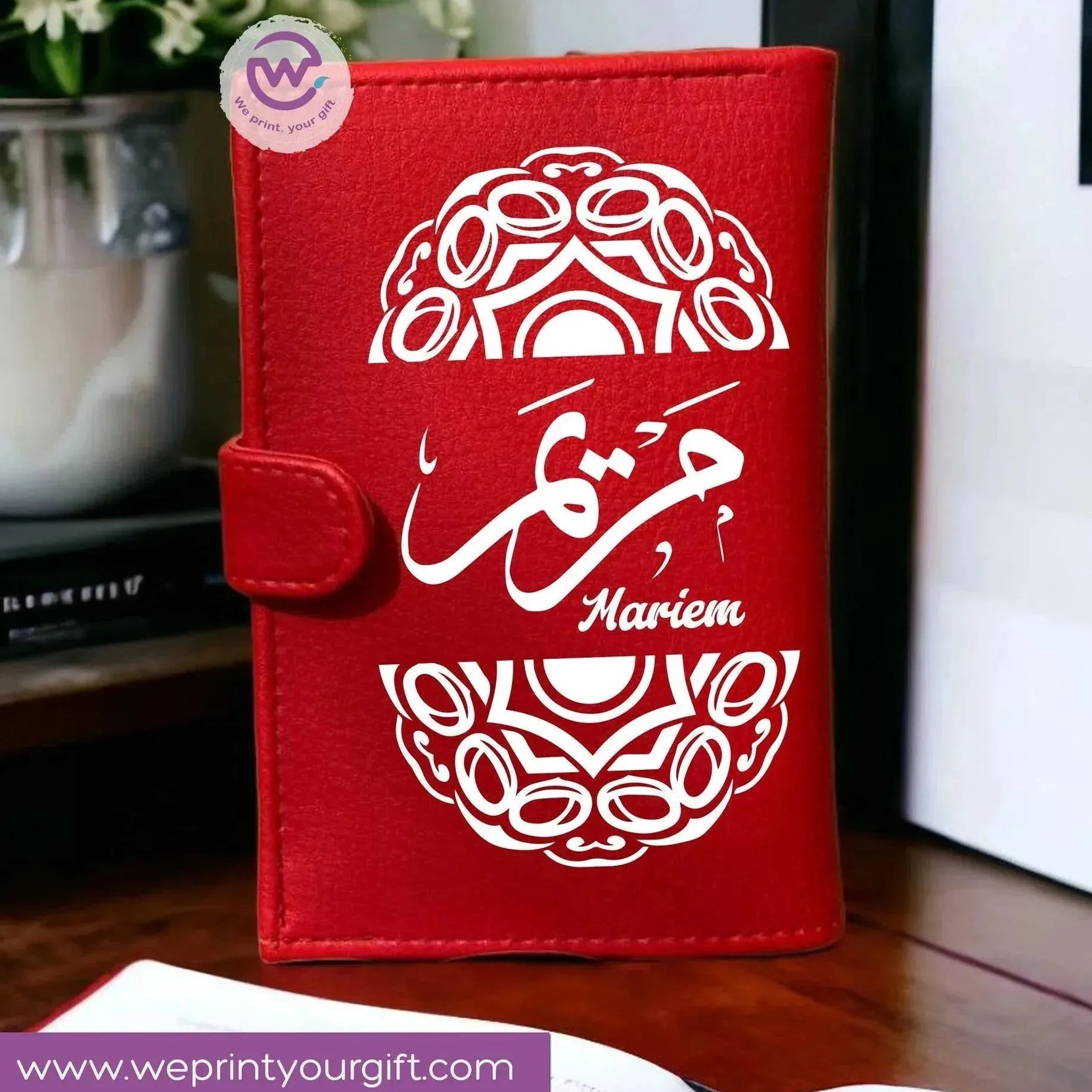 Leather wallet for women -Names-F - WE PRINT