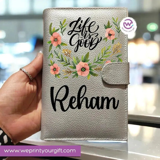 Leather wallet- inspirational quotes with Names - WE PRINT