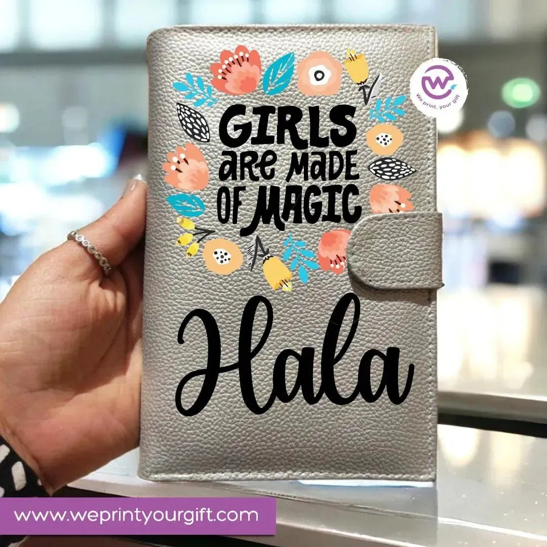 Leather wallet- inspirational quotes with Names - WE PRINT