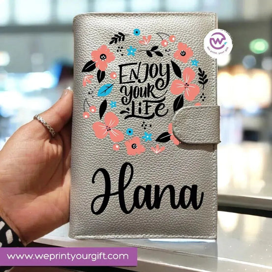 Leather wallet- inspirational quotes with Names - WE PRINT