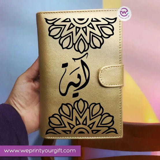 Leather wallet -Names -A - WE PRINT