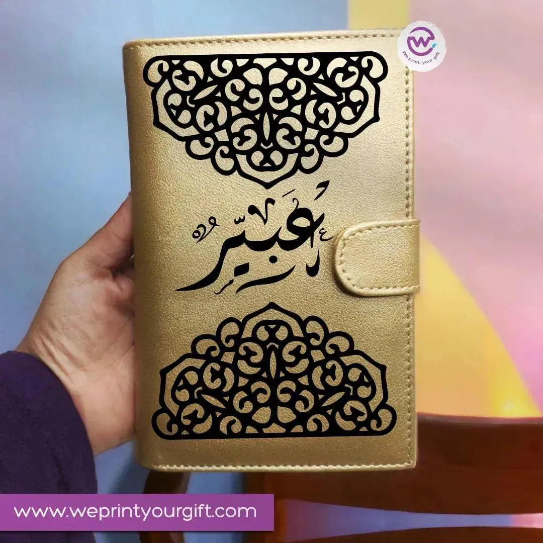 Leather wallet -Names -A - WE PRINT