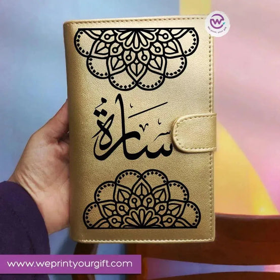 Leather wallet -Names -A - WE PRINT