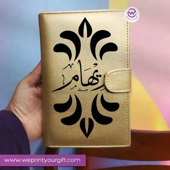 Leather wallet -Names -A - WE PRINT