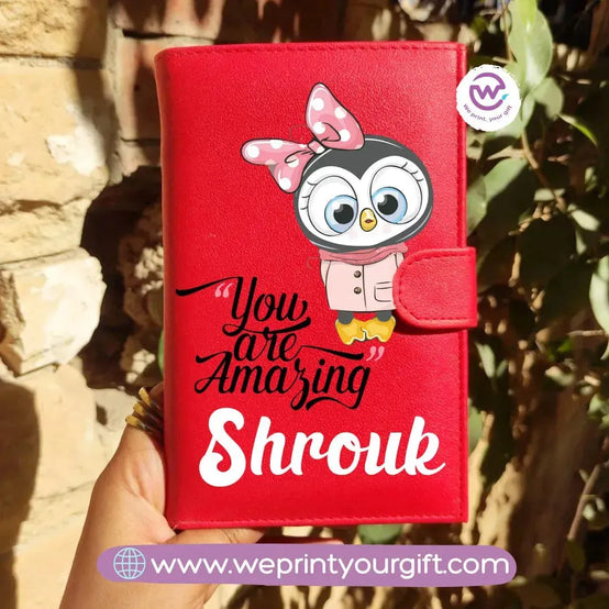 leather wallet-Owl - WE PRINT