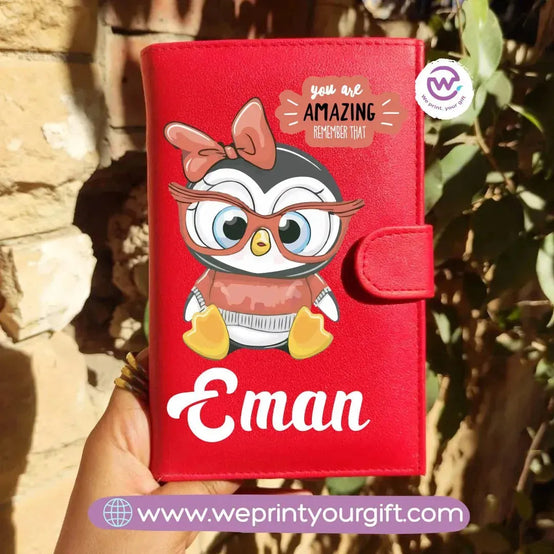 leather wallet-Owl - WE PRINT