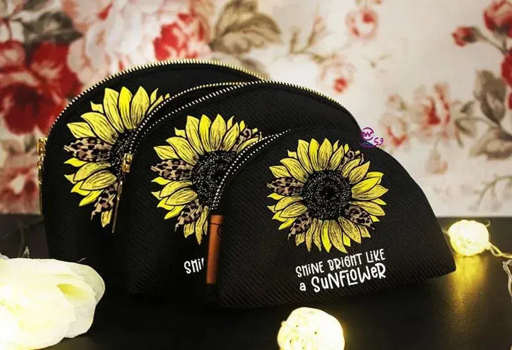 Make-up cases set - Sunflower Names - WE PRINT