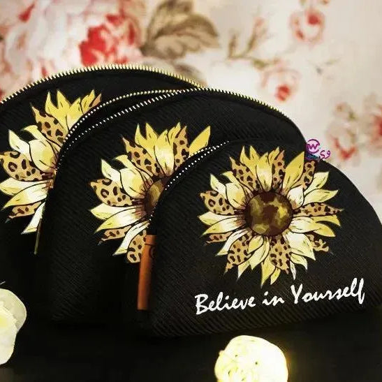 Make-up cases set - Sunflower Names - WE PRINT