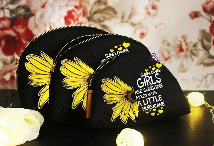 Make-up cases set - Sunflower Names - WE PRINT