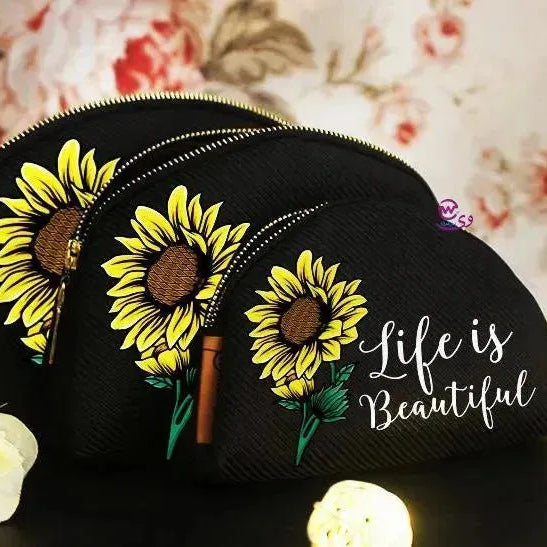 Make-up cases set - Sunflower Names - WE PRINT