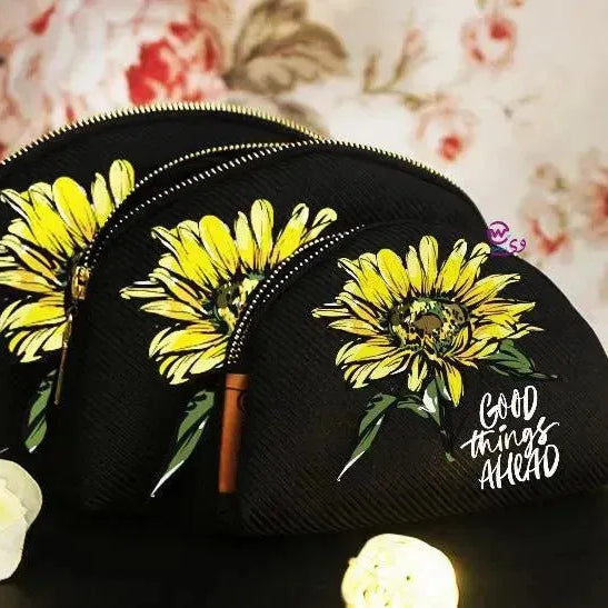 Make-up cases set - Sunflower Names - WE PRINT