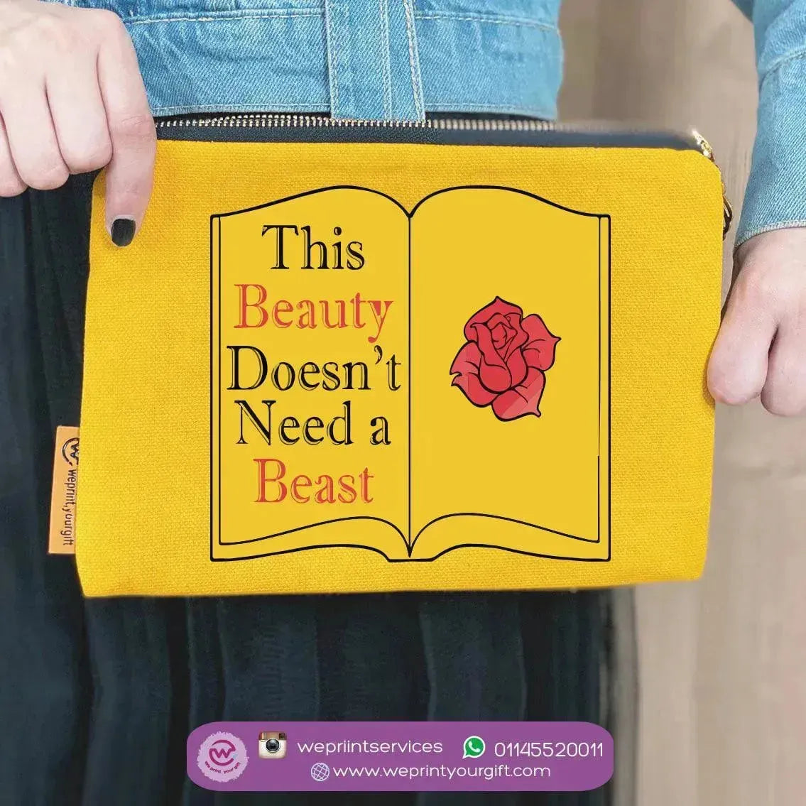 Makeup & Pencil Case-- Beauty and the Beast - WE PRINT